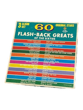Vintage 60 Flash-Back Greats Sixties Vinyl 3LP El Records Rock Pop Black Canada
